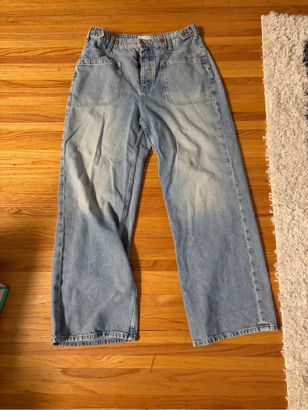 We The Free Light Blue Wide Leg Jeans